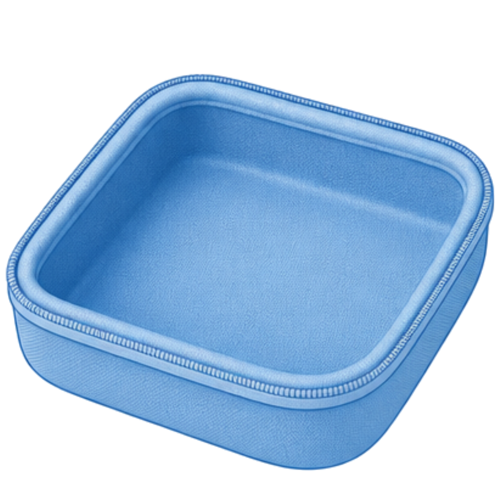 Hard shell case base with zip surround